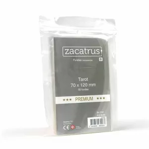 FUNDAS TRANSPARENTES TAROT PREMIUM 70 X 120 MM (55U) ZACATRUS
