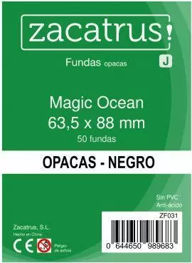 FUNDAS NEGRAS MAGIC OCEAN 63,5 X 88MM (ZACATRUS)