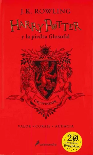 HARRY POTTER Y LA PIEDRA FILOSOFAL (PORTADA GRYFFINDOR)
